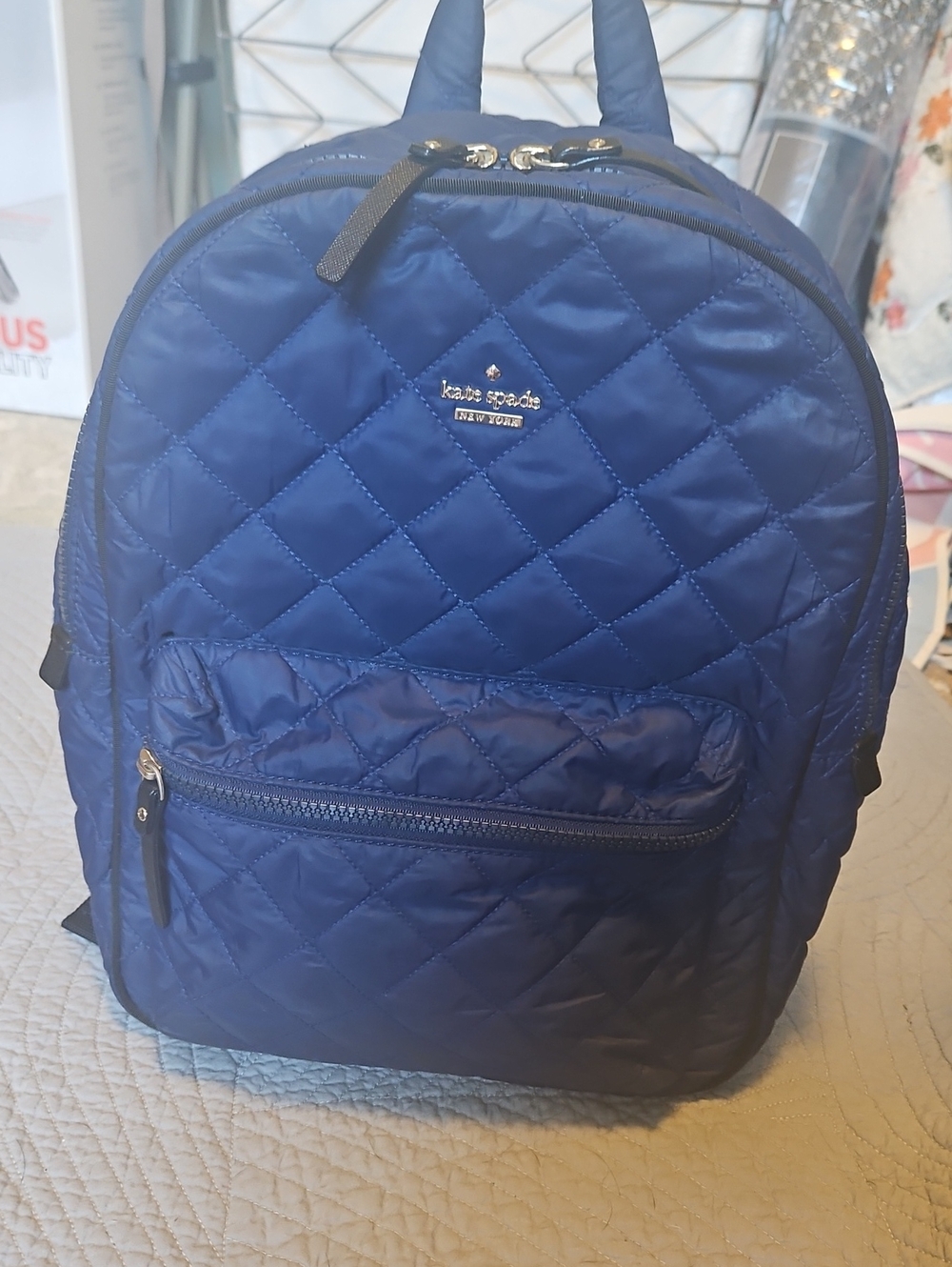 kate spade Quilted Nylon  Backpack - Blue